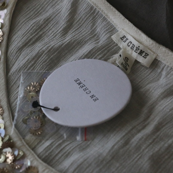 Sheer Tank With Sequin Neckline - Picture 5 of 8